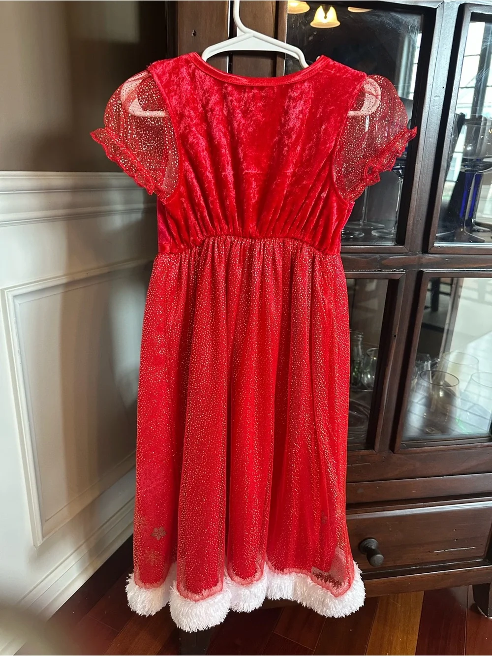 Disney Princess Toddler Girl's Christmas Holiday Red Poinsettia Nightgown